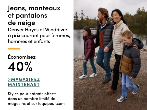  Jeans, vestes et pantalons de neige Denver Hayes et WindRiver économisez 40%